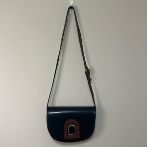 Vintage Genuine Leather Saddle Crossbody Horse Stirrup Brass ~Equestrian Gear